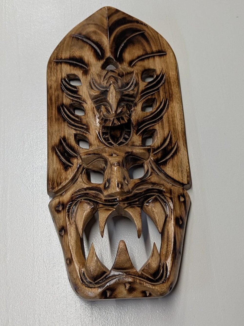Creepy Handcarved Wooden Tribal Mask